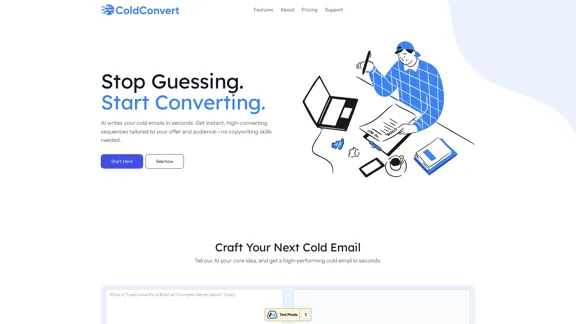 ColdConvert - あなたのコールドアウトリーチを変革する