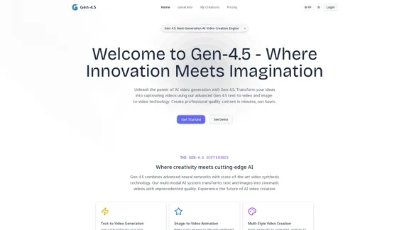 Gen-4.5 - Generador de Video AI Avanzado