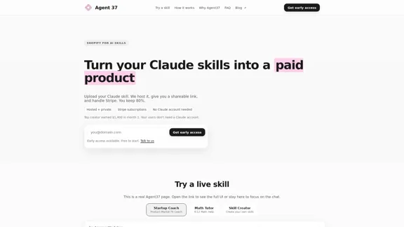 Agent 37 - Voice AI coaches that promote your skills.