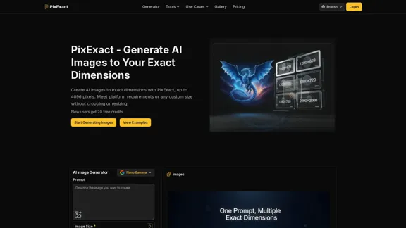PixExact - AI Image Generator for Precise Sizes