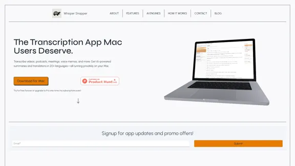 Whisper Snapper - Mac用AIトランスクリプション