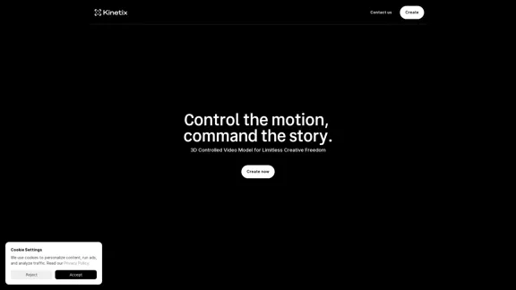 Kinetix - 基於3D技術的視頻生成，實現無限創意控制