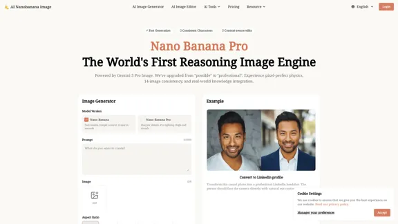 Nano Banana Pro Image Generator - 即刻创建和编辑