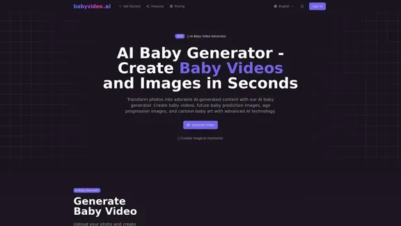 AI Baby Generator - Crea videos adorables de bebés al instante.