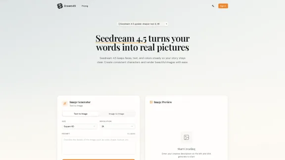 Seedream 4.5 - Генератор изображений на основе ИИ для редактирования