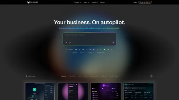 Taskade - Constructeur d'applications AI pour des solutions sans code et l'automatisation des flux de travail
