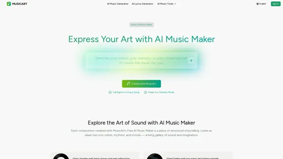 MusicArt AI - Bester KI-Musikgenerator & Kostenloser Musikgenerator