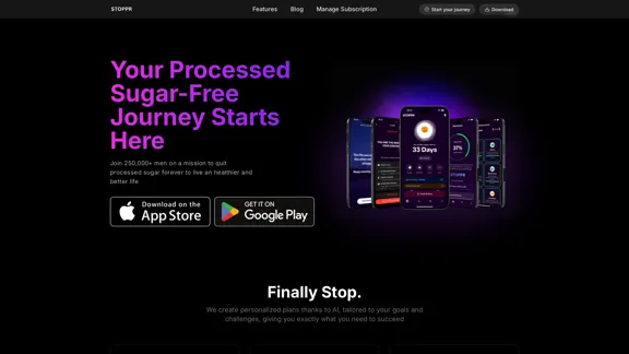 Stoppr - The leading science-based app for quitting sugar.