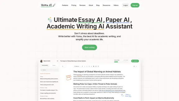 Yomu AI - Rédigez des articles et des essais avec l'IA Yomu AI - Rédigez des articles et des essais avec l'IA