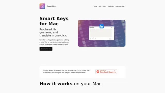 MacOS上的Smart Keys - 轻松的文本增强和翻译 MacOS上的Smart Keys - 轻松的文本增强和翻译