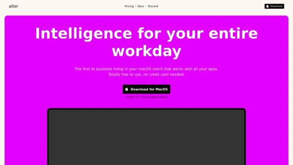 Alter | IA pour toute votre journée de travail