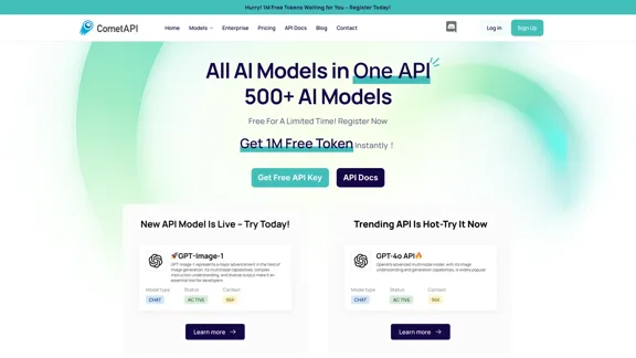 One API Access to over 500 AI Models - CometAPI One API Access to over 500 AI Models - CometAPI