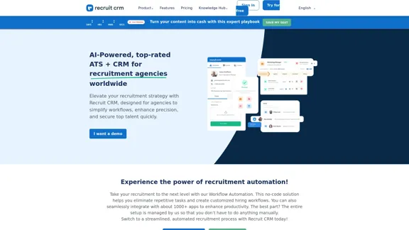 Recruit CRM: Простое в использовании программное обеспечение для рекрутинга с поддержкой ИИ