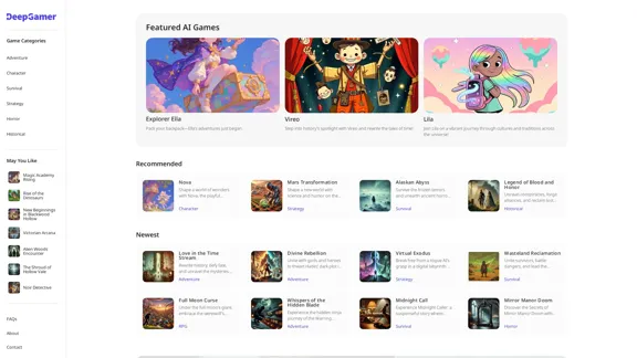 DeepGamer - 免费在线AI游戏 DeepGamer - 免费在线AI游戏