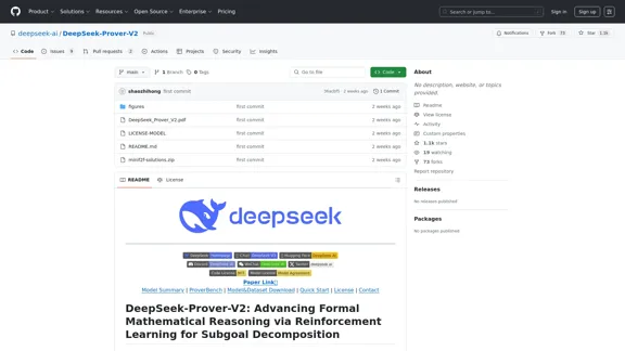 DeepSeek-Prover-V2 - Contribuez au développement de deepseek-ai sur GitHub