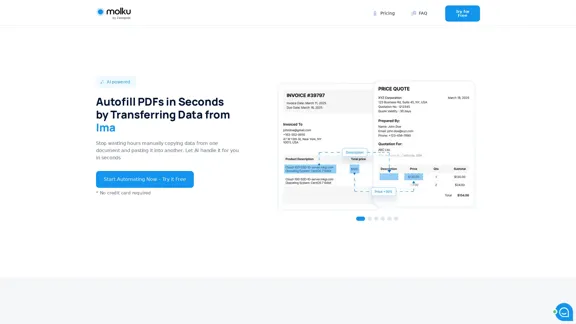 Molku - Automatic Data Transfer from PDF, PPT, WORD to PDF in Seconds