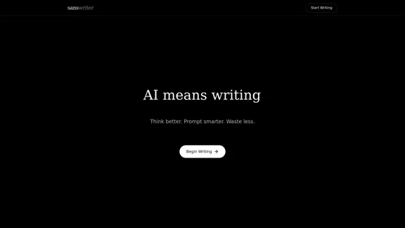 Sans Writer - Uninterrupted writing space for concentration and creativity