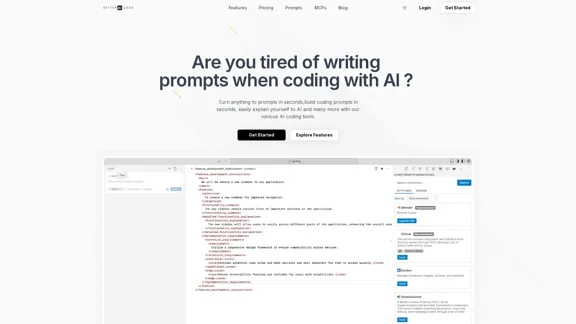 Better AI Code - Startup landing page for displaying features, pricing, and additional information.