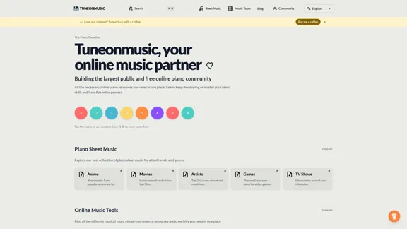 Tuneonmusic: Aufbau der größten kostenlosen Online-Piano-Community