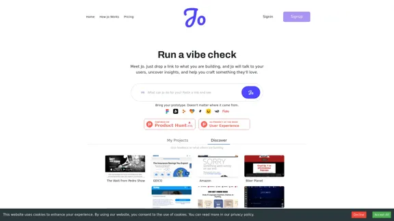 与Jo交流 - 获取Jo的反馈！