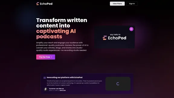 EchoPod - Transformando contenido escrito en podcasts cautivadores