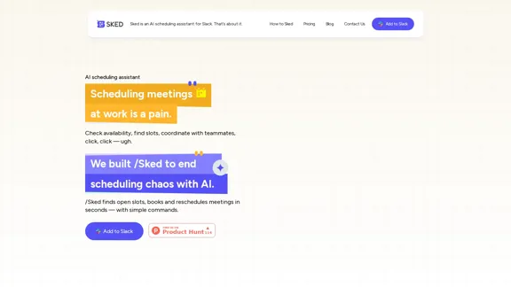 Sked - Slack用のAIスケジューリングアシスタント
