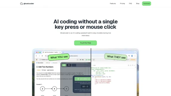 ghostcoder - an invisible AI coding helper