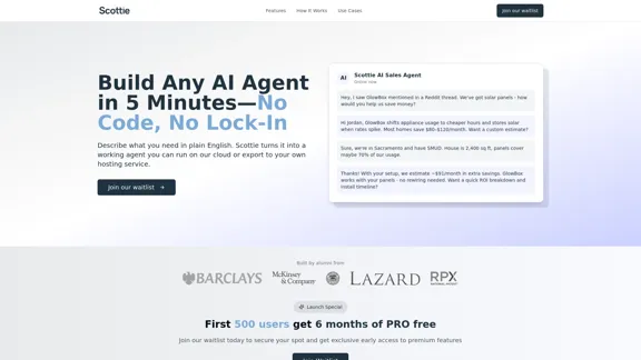 Scottie - Create AI Agents Instantly