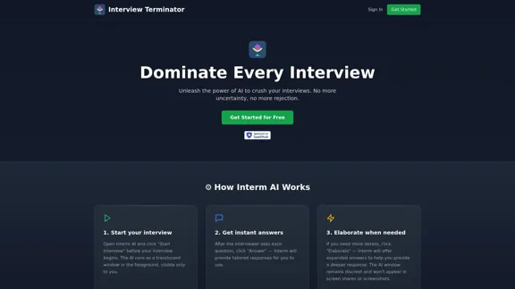 Interm AI - Assistant for AI Interviews in Real Time