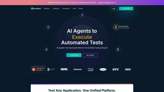 Testsigma: #1 Unified and Autonomous Test Automation Platform