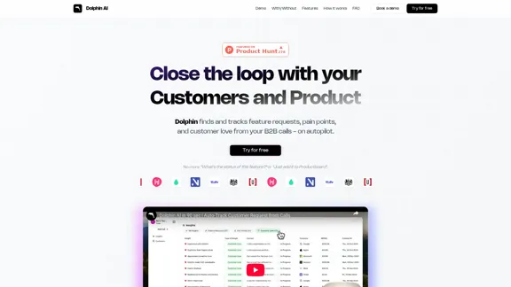 Dolphin AI - Convierte las llamadas de los clientes en información automáticamente.