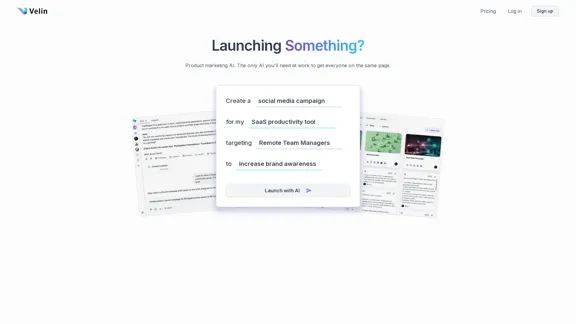 Velin - Интегрированная среда маркетинга продуктов на основе ИИ