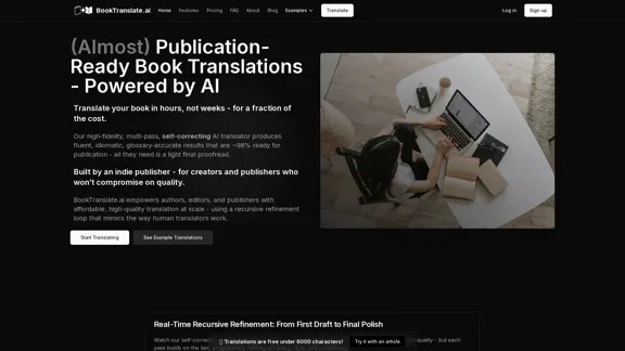 BookTranslate.ai - Translate Complete Books with Multi-Pass AI