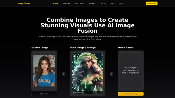 AI Image Fusion Tool - 無料のオンライン写真結合および強化ツール