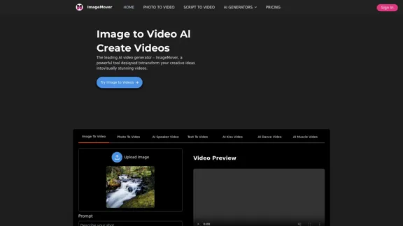 ImageMover - Free Online AI Tool for Converting Images to Videos