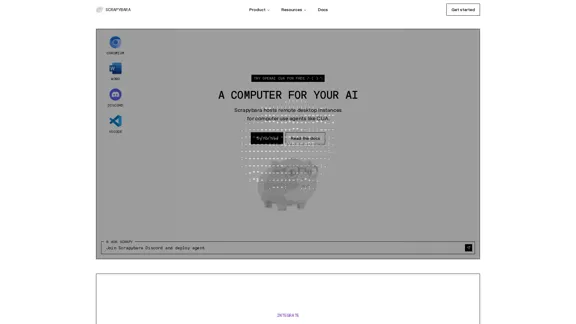 Bureaux virtuels pour agents IA | Scrapybara
