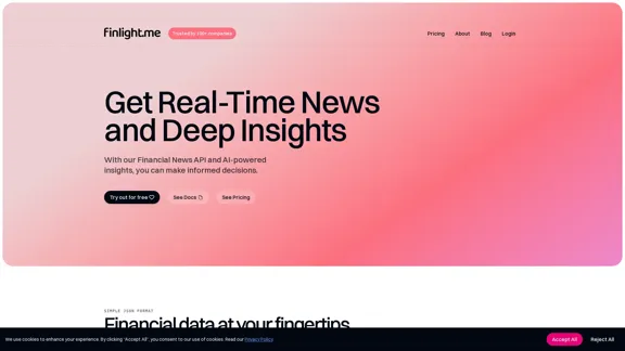 finlight - API новостей в реальном времени о финансах и геополитике