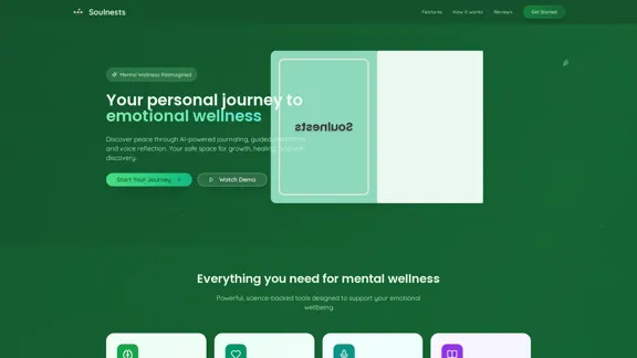Soulnests - Um aplicativo de journaling moderno com seu melhor amigo de IA