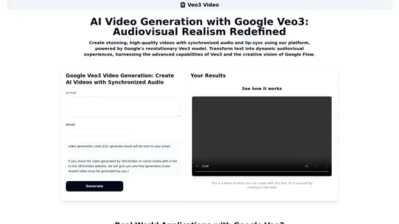 Veo3Video - Geração de Vídeo de Próxima Geração com Google Veo3