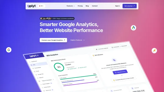 Uplyt - Make Google Analytics easier with AI-driven insights.