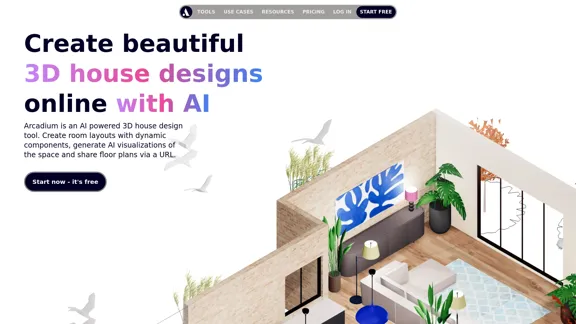 Create 3D online house designs - A free and user-friendly 3D house design tool.