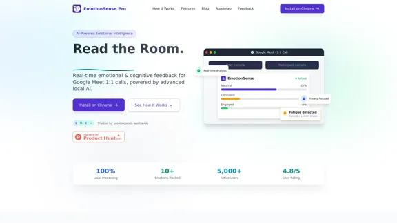 EmotionSense Pro - Emotion AI for Google Meet Calls