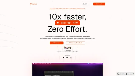 Heynds - AI Writing & Speech Assistant Desktop Application (MacOS/Windows/Linux)