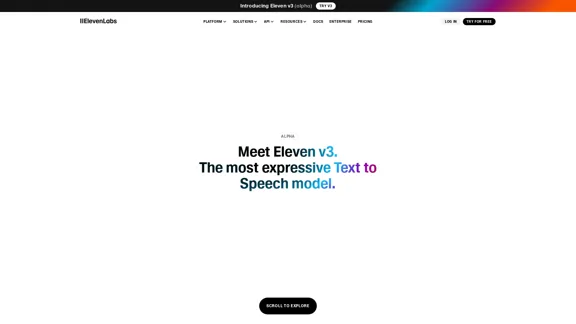 Eleven v3 - The most expressive Text to Speech model