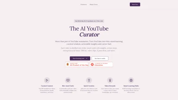 Zeno - Curateur, Résumeur, Alchimiste et Coach YouTube AI
