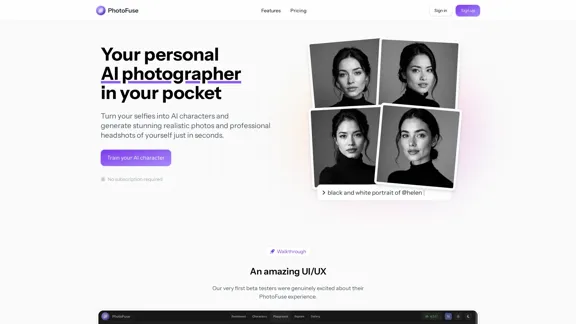 PhotoFuse AI - Your personal AI photographer always with you.