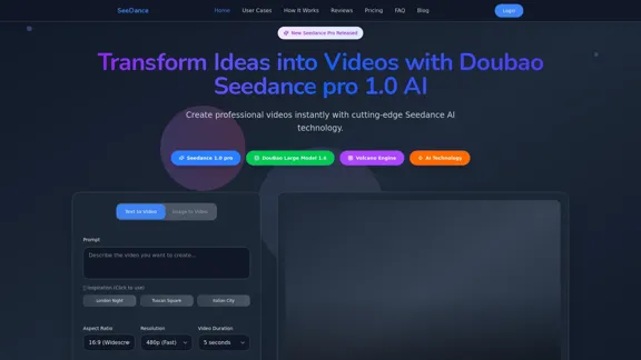 Seedance Pro - AI Video Generator and Creation Tool