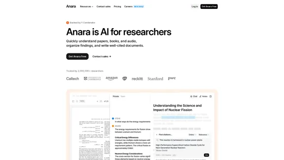 Anara - Plateforme de recherche fiable
