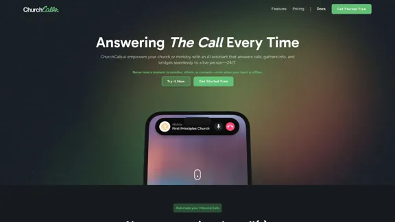 ChurchCalls.ai - Technology for contemporary churches
