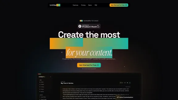 UntitledPen - Crea impresionantes voces en off realistas con IA